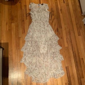 NWT Rachel Zoe long ruffle dress